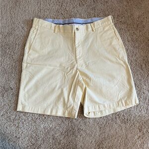 Peter Millar Yellow Flat Front Shorts